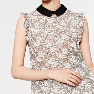 Zara lace sleeveless blouse